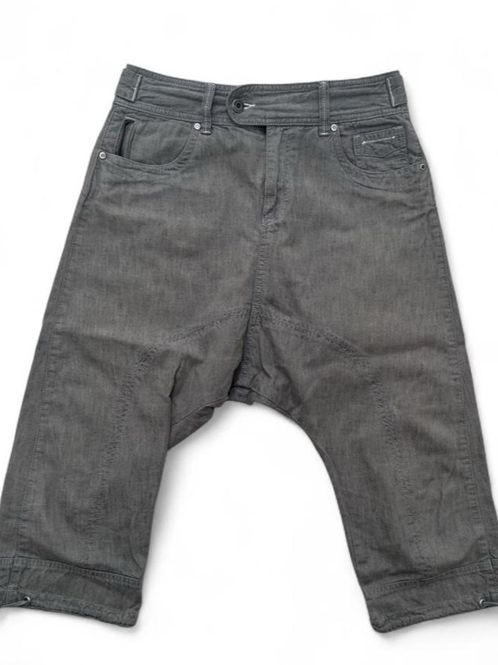 Danish Gray Denim Drop-Crotch Jeans